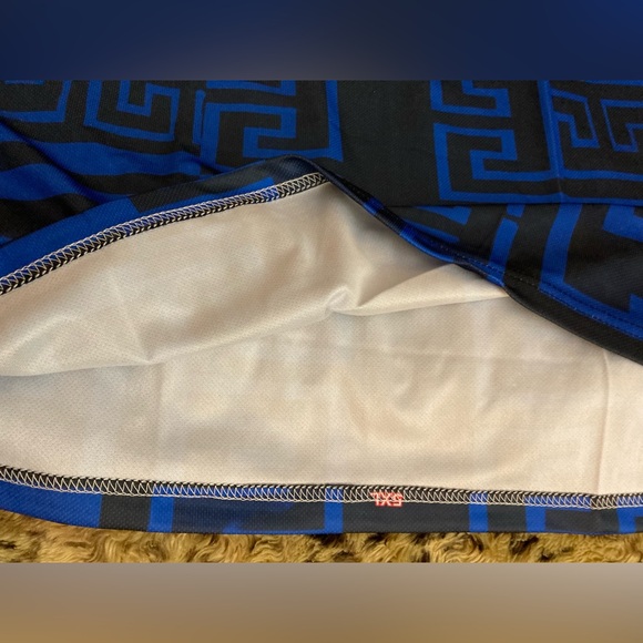 Aztec Ziggy-Zag Design Size 5XL Royal Blue/Black Tee Shirt NEW Extra Big Man Top - Picture 8 of 10